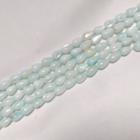 Türkiz Csepp Kagyló Gyöngy 7x5mm