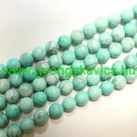Türkiz Howlit (3) Ásványgyöngy 8mm