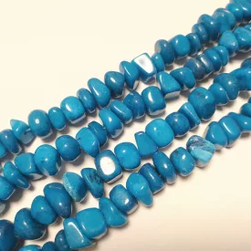   Türkiz Jade Ásványtörmelék Splitter Gyöngyfüzér 7-10x8-12mm