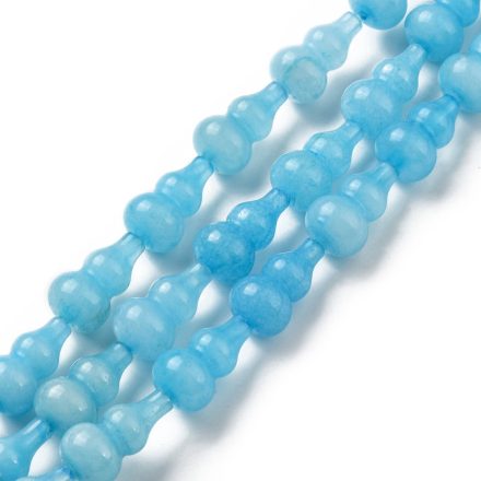 Türkiz Jade Sztúpa Tök Ásványgyöngy Gyöngyfüzér 17,5-18,5x9,5-10mm