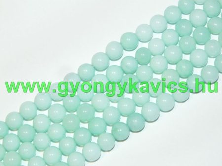 Türkiz Türkizkék Jade (világos) Ásványgyöngy Gyöngyfüzér 12mm