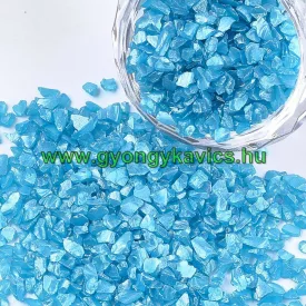 Türkizkék (2) Színű Üvegtörmelék 2-7x1-5mm 19-20g