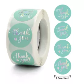   Türkiz Köszönöm Thank You (133) Matrica Kerek 25mm (25db)