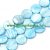 Türkiz Színű Lapos Kerek Kagyló Gyöngy 15x3mm
