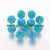 Türkiz Színű Nyaklánc Karkötő Ékszer Dísz Polymer Polimer Shamballa Strassz Kövekkel 8mm