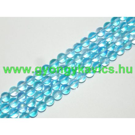 Türkiz Szintetikus Holdkő Gyöngy 10mm
