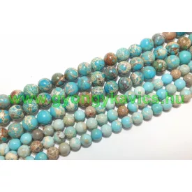   Türkiz Tengeri Jáspis Regalit Ásványgyöngy Gyöngyfüzér 8mm