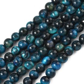 Türkiz Tigrisszem (2) Ásványgyöngy 6mm