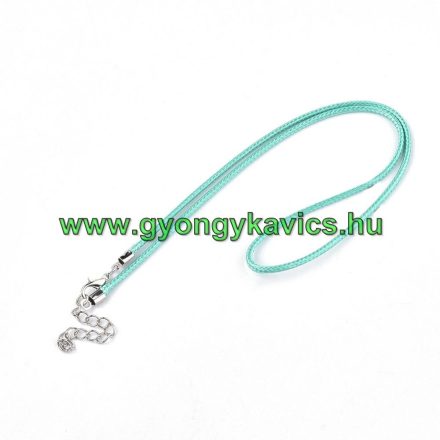 Türkizzöld (7) Kord Nyaklánc 46cm