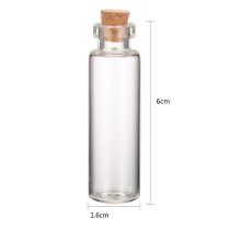   Üveg Üvegcse Fiola Parafa Dugóval Ásványtörmelék Ásványgyöngy Medál 60x16mm