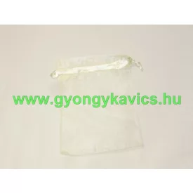 Vajszínű Organza Tüll Díszzacskó Dísztasak 9x12cm