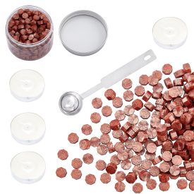   Réz Színű (23) Viaszpecsét (300db) Készítő Készlet Olvasztó Kanál Teamécses