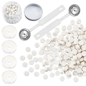   Fehér (6) Viaszpecsét Készítő Készlet Olvasztó Kanál Teamécses (300db)