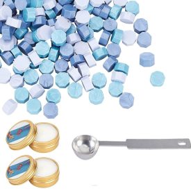   Kék Lila (38) Viaszpecsét (180db) Készítő Készlet Olvasztó Kanál Teamécses