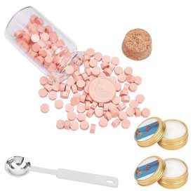   Rózsaszín (16) Viaszpecsét (160db) Készítő Készlet Olvasztó Kanál Teamécses Üvegcse