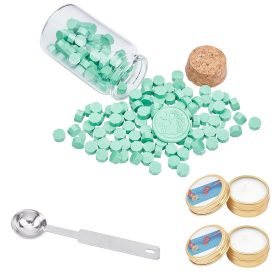  Türkiz (13) Viaszpecsét (160db) Készítő Készlet Olvasztó Kanál Teamécses Üvegcse