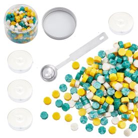   Zöld Fehér Sárga (29) Viaszpecsét (300db) Készítő Készlet