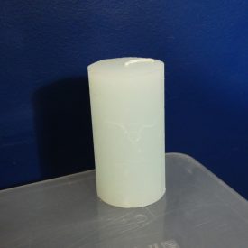 Világoskék Rusztikus Henger Gyertya 9x5cm