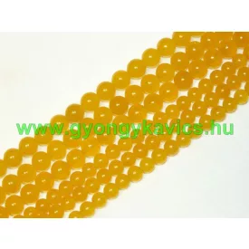 Világos Narancssárga Jade Ásványgyöngy 8mm