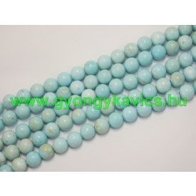 Türkiz Howlit (világos 2-es típus) Ásványgyöngy 10mm