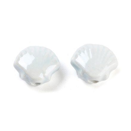 Világos Türkiz Porcelán Kagyló Gyöngy 9,5x11,5x6mm