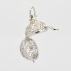 Virágos Angyalhívó (5) Ezüst (Nikkel) Színű Medál Nyaklánc 22,4mm