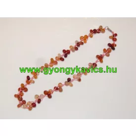 Vörös Achát Ásvány Nyaklánc 47,5cm