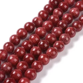 Vörös Jade Ásványgyöngy 8mm