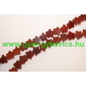 Vörös Karneol Achát Csillag Ásványgyöngy 8mm