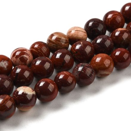 Vörös Kígyóbőr Jáspis Gyöngy Gyöngyfüzér 8mm