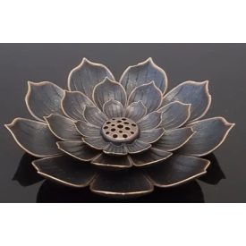   Vörösréz Színű (5) Lótuszvirág Füstölő Égető Tartó Tányér