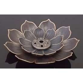   Vörösréz Színű (6) Lótuszvirág Füstölő Égető Tartó Tányér