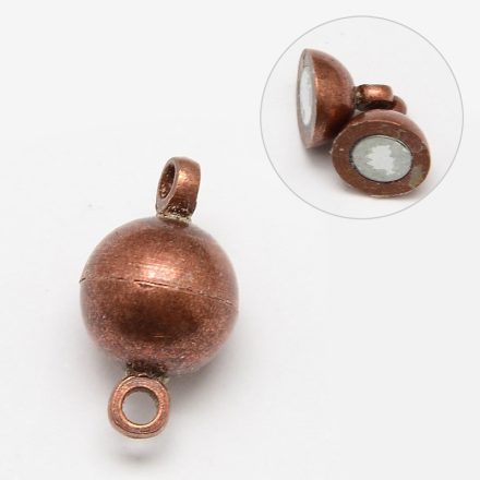 Vörösréz Színű (2) Mágneses Nyaklánc Karkötő Ékszer Kapocs 11,5x6mm