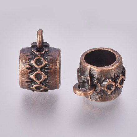 Vörösréz Színű Medáltartó Nyaklánc Karkötő Ékszer Dísz Közdarab Köztes 10,5x9mm