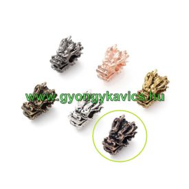   Vörösréz Színű Sárkány Sárkányfej Nyaklánc Karkötő Ékszer Dísz Közdarab Köztes Charm 12x8mm