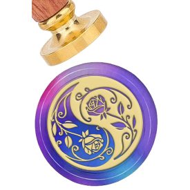   Yin Yang Rózsa Virág (595) Viaszpecsétnyomó Pecsét Pecsételő 25mm