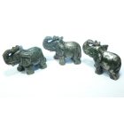 Zöld Ásvány Elefánt Dísz Marokkő 52x25x34mm