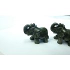 Zöld Ásvány Elefánt Dísz Marokkő 52x25x34mm