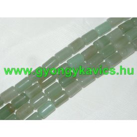 Zöld Aventurin Oszlop Ásványgyöngy 10x6mm