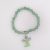 Zöld Aventurin Angyal Charm Karkötő (K76) 6mm Csukló átmérő: 4,8cm