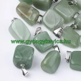 Zöld Aventurin Ásvány Medál 23-30x13-22x12-20mm