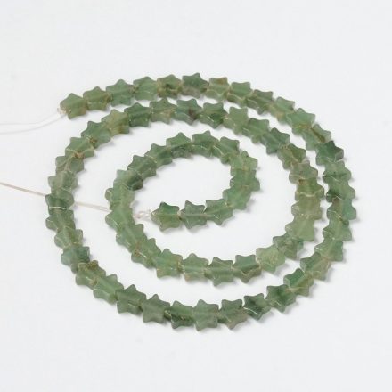 Zöld Aventurin Csillag Ásványgyöngy 8x3mm