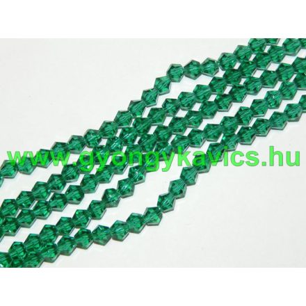 Zöld Bicon Üveggyöngy 6mm