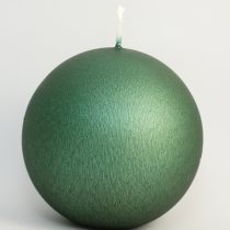 Zöld Cirmos Gömb Gyertya 8cm