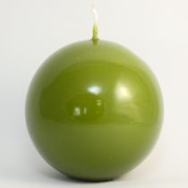 Zöld Gömb Gyertya 8cm