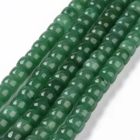 Zöld Jade Ásványgyöngy 8x6mm