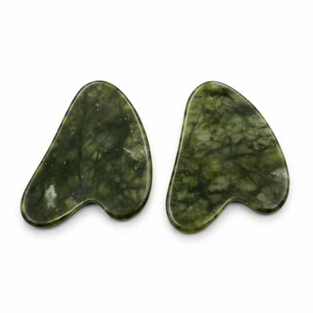 Zöld Jade Ásvány Masszázs Masszírozó Gua Sha Arcmasszírozó ~75x50mm