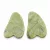 Zöld Jade (2) Ásvány Masszázs Masszírozó Gua Sha Arcmasszírozó ~70x42mm