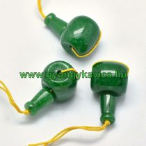 Zöld Jade Guru Gyöngy 21x11mm