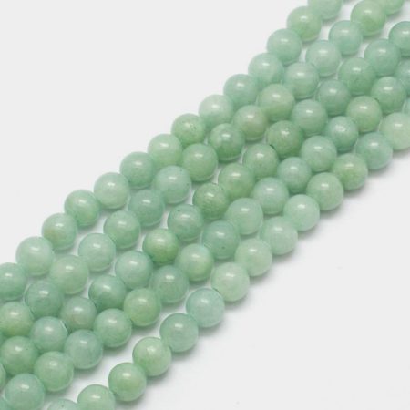 Zöld Jade (nem áttetsző) (3) Ásványgyöngy Gyöngyfüzér 8mm